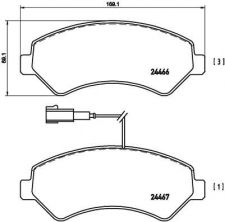 Brembo P 61 094 - Brzdové platničky -