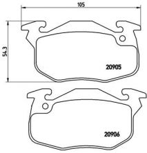 Brembo P 61 097 - Brzdové platničky -