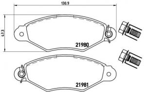 Brembo P 61 098 - Brzdové platničky -