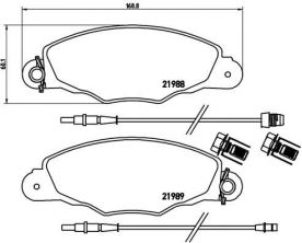 Brembo P 61 102 - Brzdové platničky -