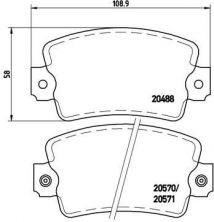 Brembo P 68 007 - Brzdové platničky -