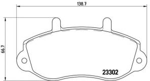 Brembo P 68 025 - Brzdové platničky -