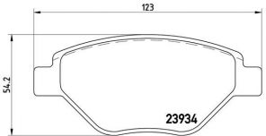 Brembo P 68 031 - Brzdové platničky -