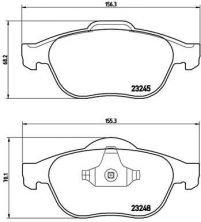 Brembo P 68 032 - Brzdové platničky -