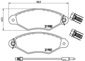 Brembo P 68 042 - Brzdové platničky -