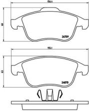 Brembo P 68 045 - Brzdové platničky -