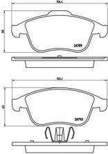 Brembo P 68 046 - Brzdové platničky -
