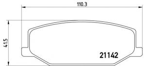 Brembo P 79 001 - Brzdové platničky -