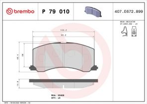 Brembo P 79 010 - Brzdové platničky -