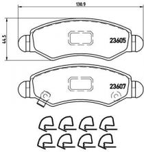 Brembo P 79 015 - Brzdové platničky -