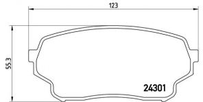 Brembo P 79 019 - Brzdové platničky -