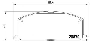 Brembo P 83 011 - Brzdové platničky -