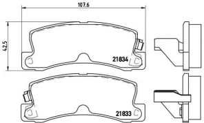 Brembo P 83 015 - Brzdové platničky -