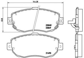 Brembo P 83 037 - Brzdové platničky -