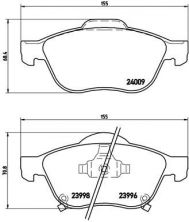 Brembo P 83 043 - Brzdové platničky -