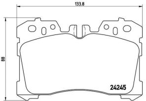 Brembo P 83 075 - Brzdové platničky -