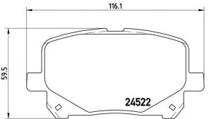 Brembo P 83 100 - Brzdové platničky -