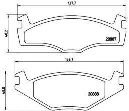 Brembo P 85 005 - Brzdové platničky -