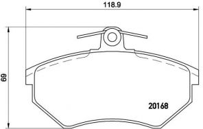 Brembo P 85 011 - Brzdové platničky -
