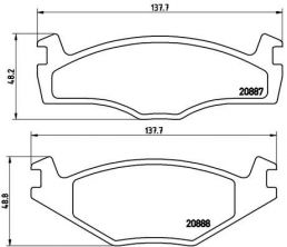 Brembo P 85 012 - Brzdové platničky -
