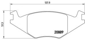 Brembo P 85 019 - Brzdové platničky -