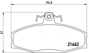 Brembo P 85 022 - Brzdové platničky -