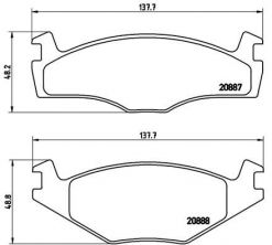 Brembo P 85 024 - Brzdové platničky -