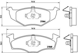 Brembo P 85 025 - Brzdové platničky -