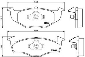 Brembo P 85 031 - Brzdové platničky -