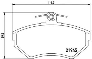 Brembo P 85 032 - Brzdové platničky -