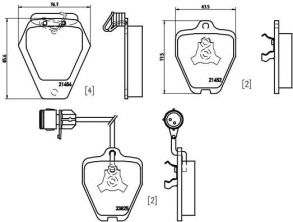 Brembo P 85 038 - Brzdové platničky -