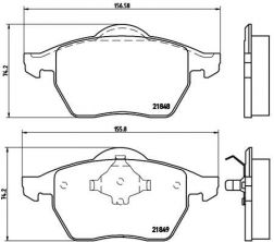 Brembo P 85 039 - Brzdové platničky -