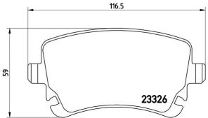 Brembo P 85 076 - Brzdové platničky -