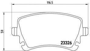 Brembo P 85 083 - Brzdové platničky -