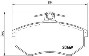 Brembo P 85 092 - Brzdové platničky -