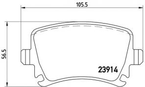 Brembo P 85 095 - Brzdové platničky -