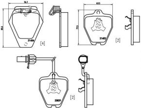 Brembo P 85 096 - Brzdové platničky -