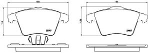 Brembo P 85 106 - Brzdové platničky -