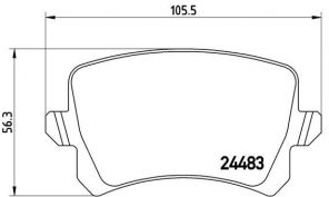 Brembo P 85 108 - Brzdové platničky -