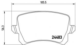 Brembo P 85 109 - Brzdové platničky -