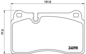 Brembo P 85 110 - Brzdové platničky -