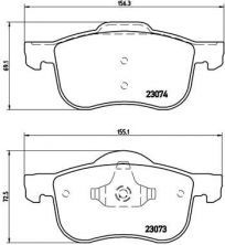Brembo P 86 016 - Brzdové platničky -