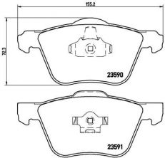 Brembo P 86 022 - Brzdové platničky -