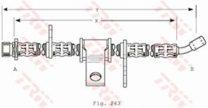 TRW PHD370 - Brzdová hadica -