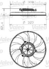Valeo 696001 - Ventilátor motora -