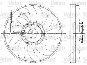 Valeo 696017 - Ventilátor motora -