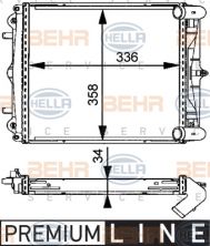 Hella 8MK 376 713-791 - Chladič vody
