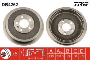 TRW DB4262 - Brzdový bubon -