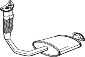 Bosal 154-019 - Predný tlmič -