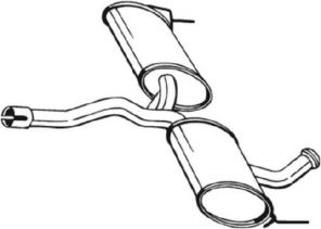 Bosal 200-731 - Stredný tlmič -